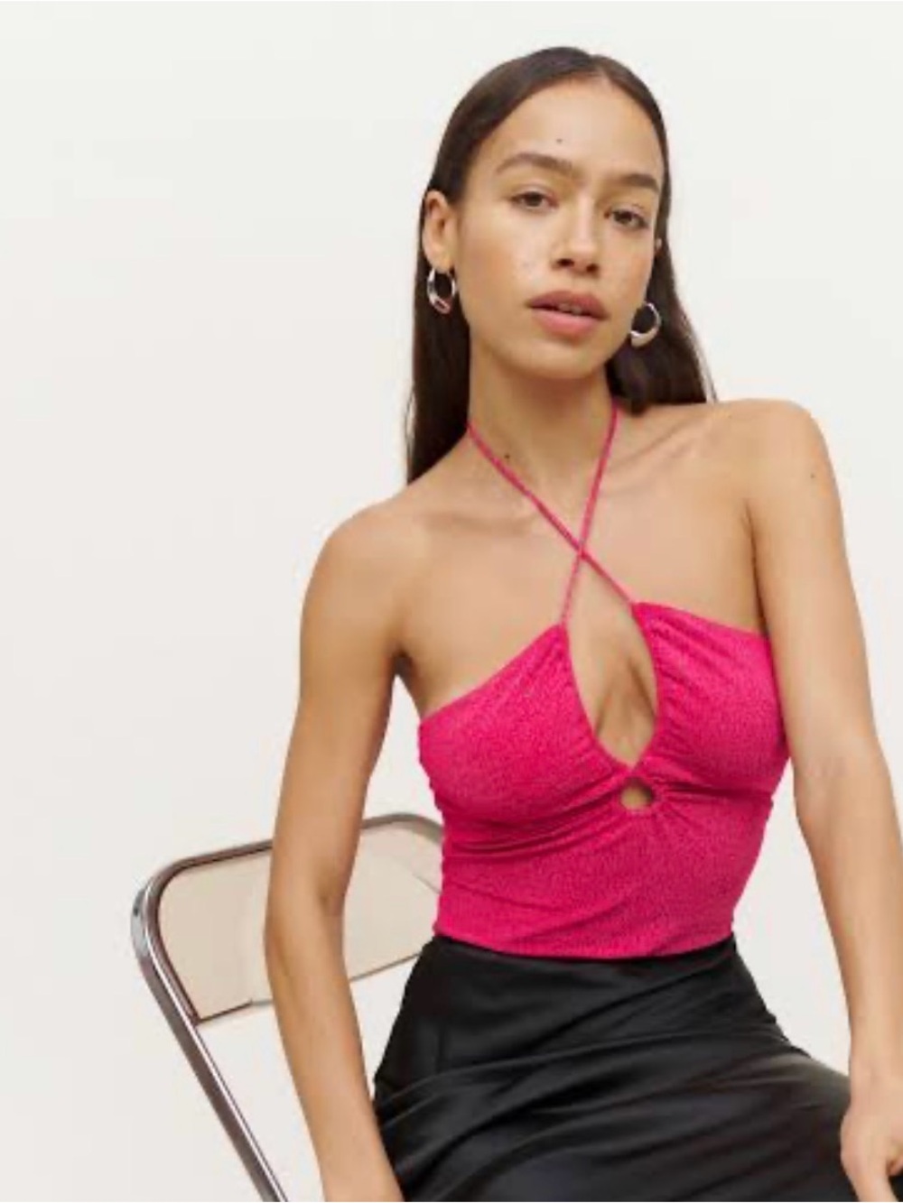 Reformation Kezia knit halter top